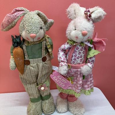 Sale Photo Thumbnail #457: Set of 24" plush (with internal stand) Easter bunnies