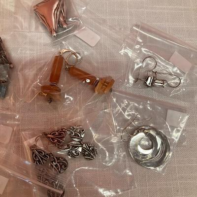 Sale Photo Thumbnail #475: All are stamped 925, most with stones, some solid sterling