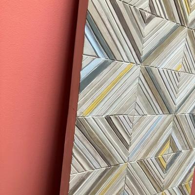 Sale Photo Thumbnail #503: Large 48" H x 22" W painted wood wall art