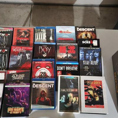 Sale Photo Thumbnail #155: Huge Horror / Scary movie lot
Will receive every move pictured 
Movies such as Halloween , Friday the 13th , Final Destination and many more.