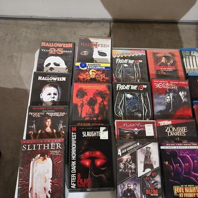 Sale Photo Thumbnail #154: Huge Horror / Scary movie lot
Will receive every move pictured 
Movies such as Halloween , Friday the 13th , Final Destination and many more.