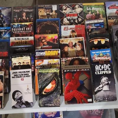 Sale Photo Thumbnail #156: Movie Classics Lot VHS DVD Blu-ray
Receive all movies pictured
Movies such as Grease , Star Wars , Spiderman and many more.
