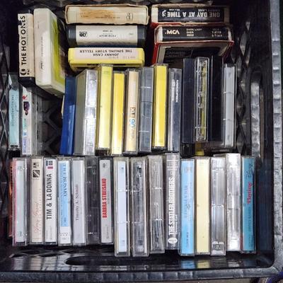 Sale Photo Thumbnail #164: Huge cassette CD and 8-track cartridge lot. 
Receive everything pictured. 
Great Artists such as Elvis, U2, Van Halen and many more.