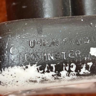 LOT 94: Vintage Wooden Childs Sled, Nutcracker Blow Mold (no light), Cast Iron Tree Stand and Lemax Village Train System