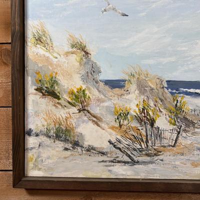 LOT 95: Home Decor Accent Table/Box and Signed Cosgrove 80' Seascape Painting on Canvas