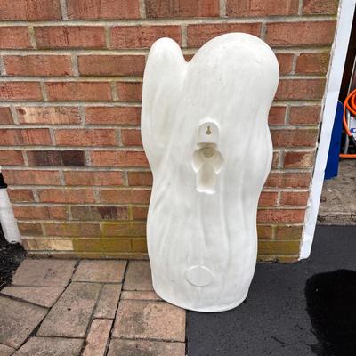 LOT 98: Inflatable Ghost & Blow Mold Ghost w/Pumpkin & Cat