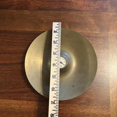 LOT 99: Brass Duck Candle Holder & Small Compass on Brass Disc