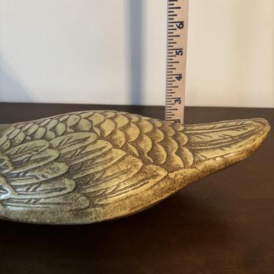 LOT 99: Brass Duck Candle Holder & Small Compass on Brass Disc