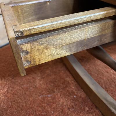 LOT 100: Vintage A. Schroetter Geigenbaumeister Violin & Child's Rocking Chair w/Small Storage Drawer