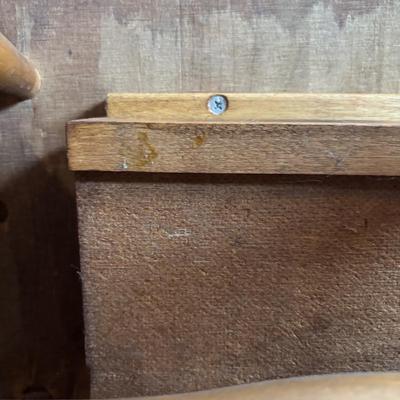 LOT 100: Vintage A. Schroetter Geigenbaumeister Violin & Child's Rocking Chair w/Small Storage Drawer