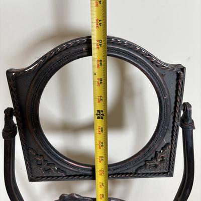 LOT 101: Home Decor Collection: Signed Print, Angel/Candle Statue Candle Holder, Plant Stand