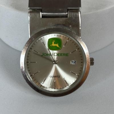 LOT 107: Seiko Automatic Watch w/17 Jewels & Quartz John Deer Watch/Money Clip