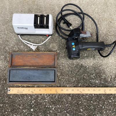 LOT 112: Knife and Tool Sharpeners by Chef’s Choice and Work Sharp and More