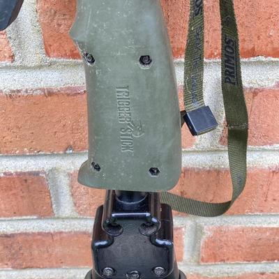 LOT 116: Primos Trigger Rifle Stick / Holder, Hunter's Seats (Woodstream and More), Ammo Box and "The Spirit Lives On"...