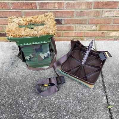 LOT 116: Primos Trigger Rifle Stick / Holder, Hunter's Seats (Woodstream and More), Ammo Box and "The Spirit Lives On"...