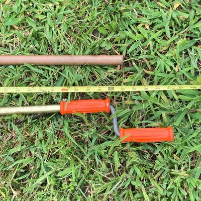 LOT 118: Plumber's Tool Collection - Flambeau Toolbox with Contents, Copper Pipe, General Drain Cleaner Snake Tool