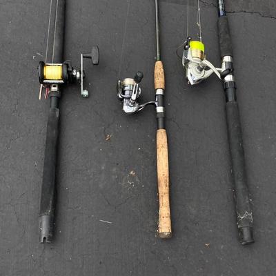 LOT 121: Fishing Rods, Reels by Penn and Daiwa and Other and a Tackle Box