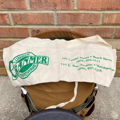 LOT 122: Bucket Seat Tool Box/Bag with Hardware, a Park Metal Tool Box with Tools and More
