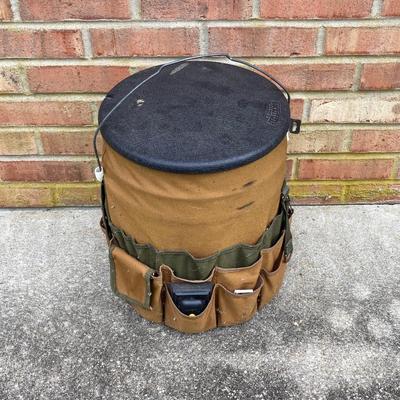 LOT 122: Bucket Seat Tool Box/Bag with Hardware, a Park Metal Tool Box with Tools and More