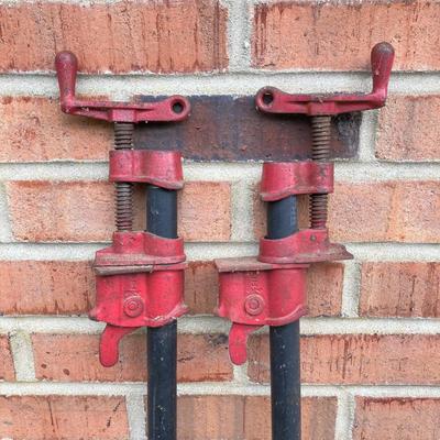 LOT 125: Set of Four Pipe Bar Clamps