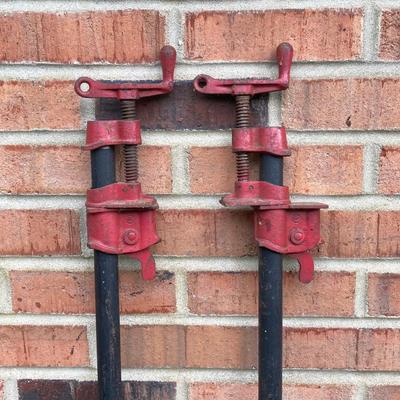 LOT 125: Set of Four Pipe Bar Clamps