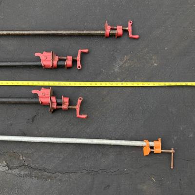 LOT 125: Set of Four Pipe Bar Clamps