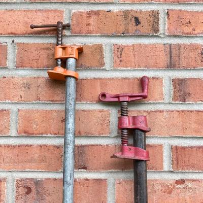 LOT 125: Set of Four Pipe Bar Clamps