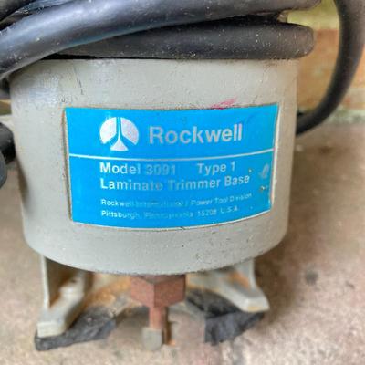 LOT 127: Wilton Bench Vise, Bosch Model 1608 Tool, Rockwell Laminate Trimmer Base Model 3991, Tap and Drill Bits and More