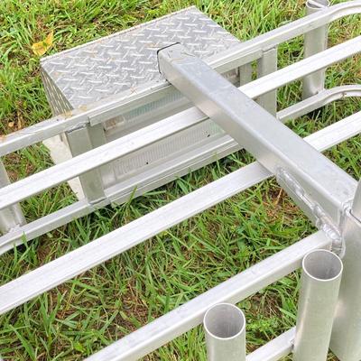LOT 132: Fishing Rod Cooler Rack with Storage Drawers