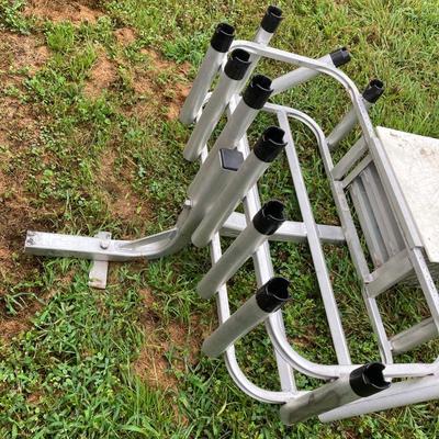 LOT 132: Fishing Rod Cooler Rack with Storage Drawers