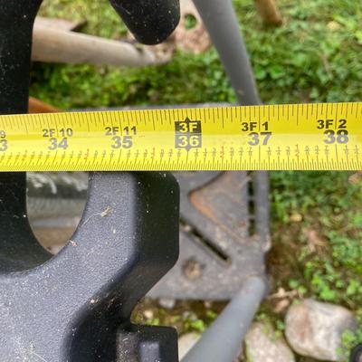 LOT 134: Gardening Tool Rack with Shovels, Pick, Ax, Hoe and More