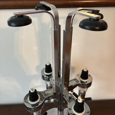 LOT 145: Revolving Liquor Caddy, Hand Crafted Cheese & Cracker Jug, Oversize Stell Artois & Champagne Glasses