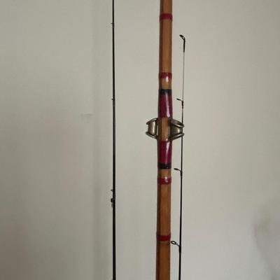 LOT 146: Fishing Rod Holder w/Fishing Rods & Reels