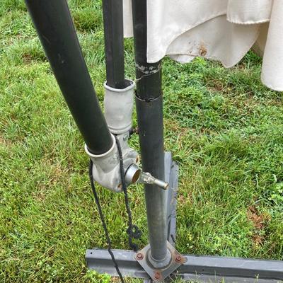 LOT 222: Large Cantilever Umbrella with Base