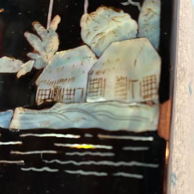 Black Lacquer Mother of Pearl Wall Panels