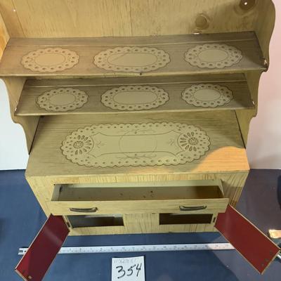 Vintage Metal Kids Kitchen Cabinet