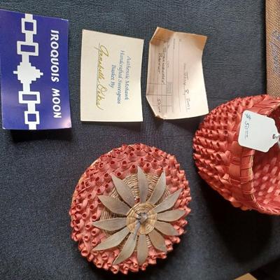 Sale Photo Thumbnail #27: Authentic Strawberry Basket w/ Vintage Fruit Bowl & Canvas