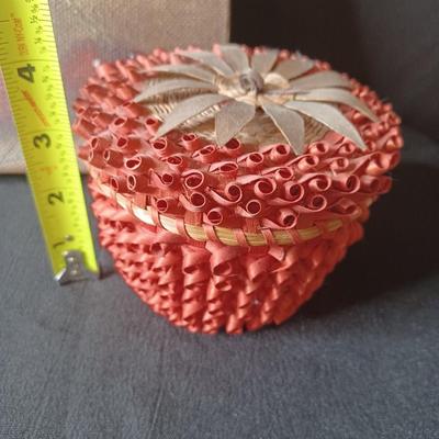 Sale Photo Thumbnail #23: Authentic Strawberry Basket w/ Vintage Fruit Bowl & Canvas