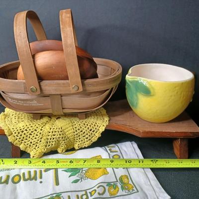 Sale Photo Thumbnail #39: Vintage Lemon Vignette
* Wood riser not included