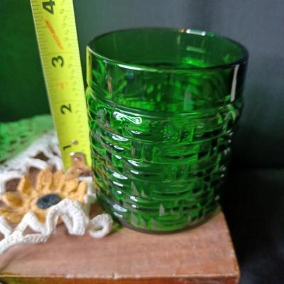 Sale Photo Thumbnail #43: Vintage Bormioli Jug + 5 Glasses
* Doily and wood riser not included