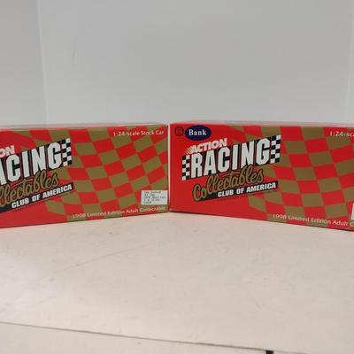 Action Racing The Racing Family Dale Coca-Cola Dale Earnhardt #3 and Dale Earnhardt, Jr #1 1998 Monte Carlo Coin Banks with Original Boxes