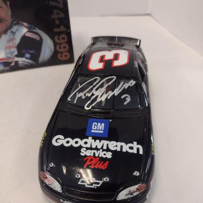 Sale Photo Thumbnail #849: Action Racing Limited Edition AUTOGRAPHED! Dale Earnhardt 25th Anniversary #3 GM Goodwrench 1999 Monte Carlo Coin Bank with Original Box