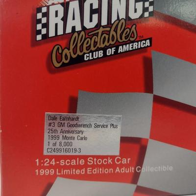 Sale Photo Thumbnail #843: Action Racing Limited Edition AUTOGRAPHED! Dale Earnhardt 25th Anniversary #3 GM Goodwrench 1999 Monte Carlo Coin Bank with Original Box