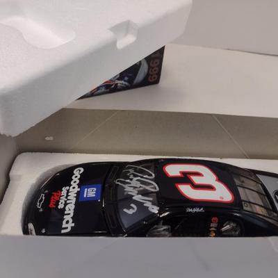 Sale Photo Thumbnail #844: Action Racing Limited Edition AUTOGRAPHED! Dale Earnhardt 25th Anniversary #3 GM Goodwrench 1999 Monte Carlo Coin Bank with Original Box