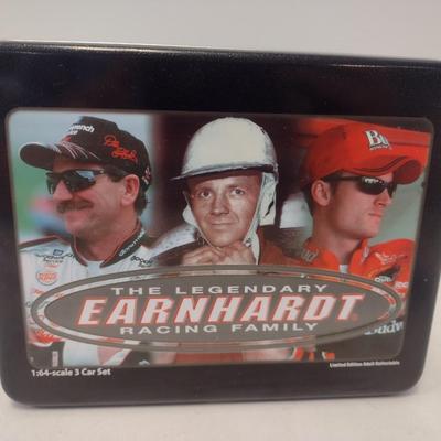 Sale Photo Thumbnail #1095: Revell Earnhardt Family Three-Car Die Cast Race Cars in Limited Edition Collector Tin includes Ralph, Dale, and Dale, Jr Earnhardt