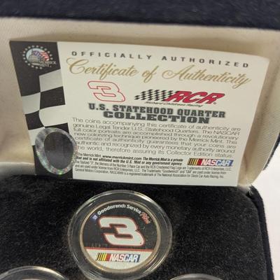 Merrick Mint U.S. Statehood Quarter Collection NASCAR #3 Dale Earnhardt Collection With COA