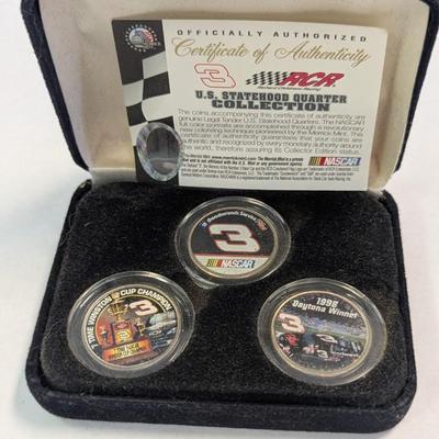 Merrick Mint U.S. Statehood Quarter Collection NASCAR #3 Dale Earnhardt Collection With COA