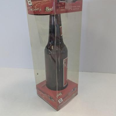 Sale Photo Thumbnail #1224: Dale Earnhardt Jr. Budweiser Bottle With 1/64 Scale Stock Car