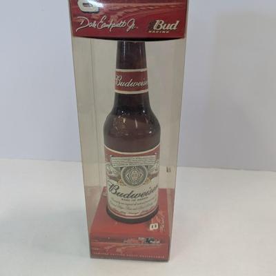 Sale Photo Thumbnail #1222: Dale Earnhardt Jr. Budweiser Bottle With 1/64 Scale Stock Car