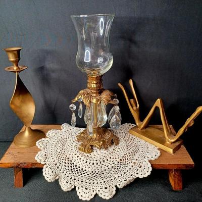 Sale Photo Thumbnail #64: Vintage Brass Collection
* Doily and wood riser not included